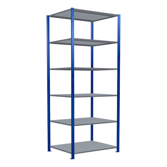 SCHULTE Basic shelving Steck MULTIplus330 galvanized/6 shelves 2500x1000x800 No. 13981-B - Shelving (workshop)