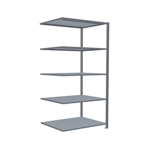 SCHULTE add-on shelving Steck MULTIplus330 galvanized 5 shelves 2000x1000x800 No. 13985 - Shelving (workshop)