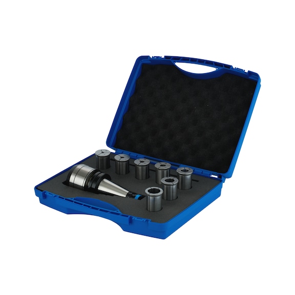 501.63.32.75.N EROGLU, EKS Präzisionskraftspannfutter-Set SK50 DIN 2080 D32 inkl. 7 Spannzangen Ø6-8-10 12-16-20 25 - SK50, Kraftspannfutter