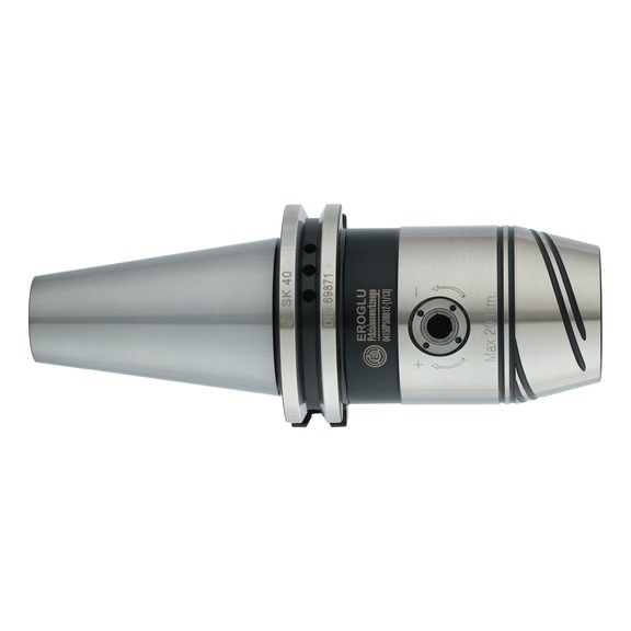 502.15.16.95 EROGLU, NC-Bohrfutter für Rechts- und Linkslauf DIN 69871 A SK50 3,0-16-90 - Kurzbohrfutter