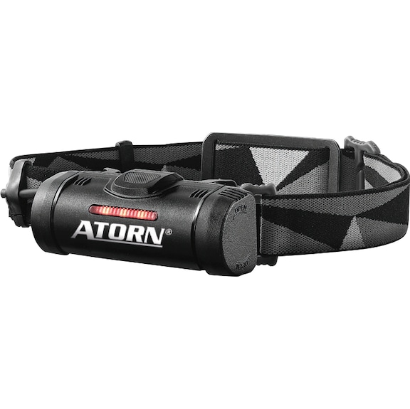 ATORN LED head lamp, battery operated - LED head lamp with aluminium housing