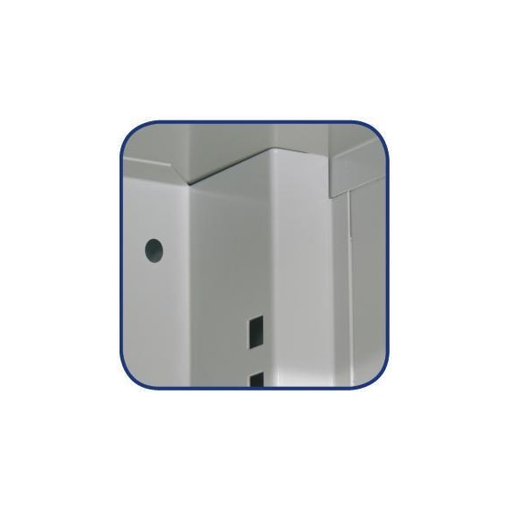 Armoire ch. lourdes mod. 53 portes fen. d'obs. 1 950x1 000x600 mm RAL 7035/5010 - Armoires pour charges lourdes avec séparateur central