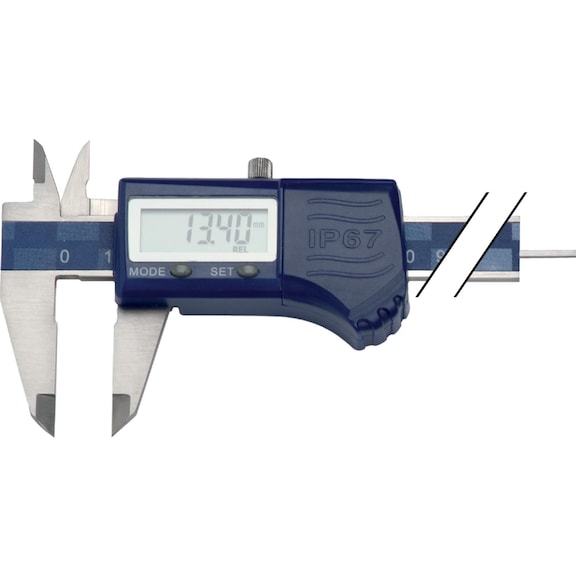 Çantada; 150 - 0,01 mm koruma dereceli ORION elek. sürgülü kumpaslar - Elektronik sürgülü kumpaslar