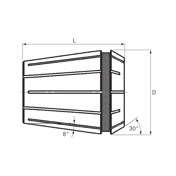FAHRION prec. collet chuck DIN ISO 15488-B40 472E 11.5RD GERC40-B (11.5-10.5) - Type ER precision collet chuck