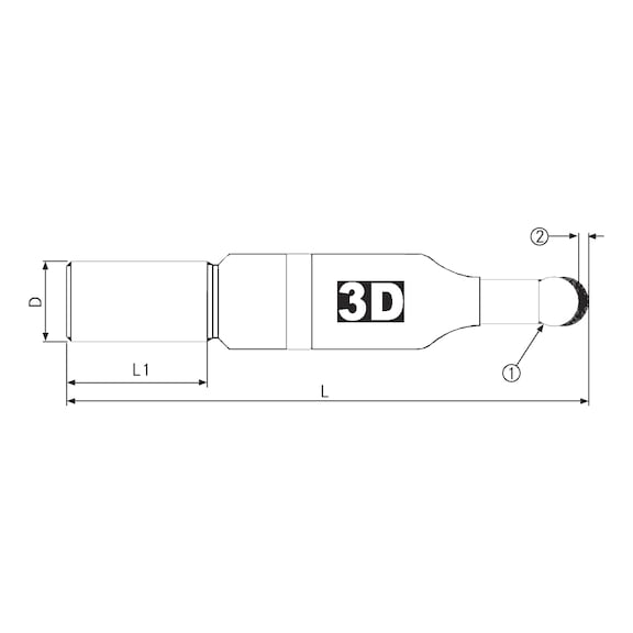 3D-Kantentaster Optisch Mit LED, Schaft 16 Mm – Genauigkeit 0,01 Mm Für Fräsmaschinen