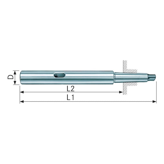 Extension sleeve MK 2/2 350 mm - Extension sleeves, Morse taper