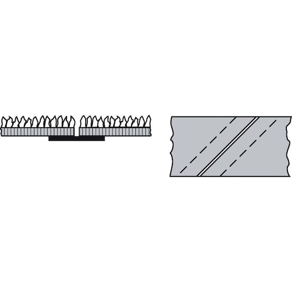 Sanding belts 150 x 2000 mm, grain size 80 - Sanding belts with fabric backing