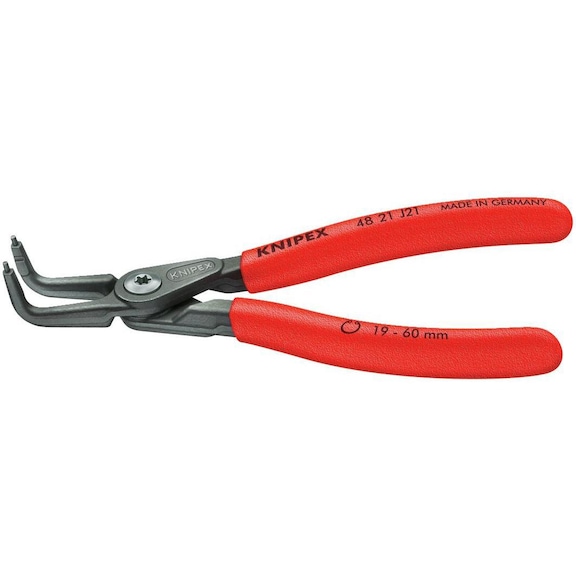 KNIPEX circlip pliers J41 305&nbsp;mm inset tips for internal rings - Precision circlip pliers, 90° angled