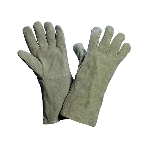 guantes protec. soldar, cuero especial, resistente calor, long. 35 cm, talla 10 - guantes de protección para soldador