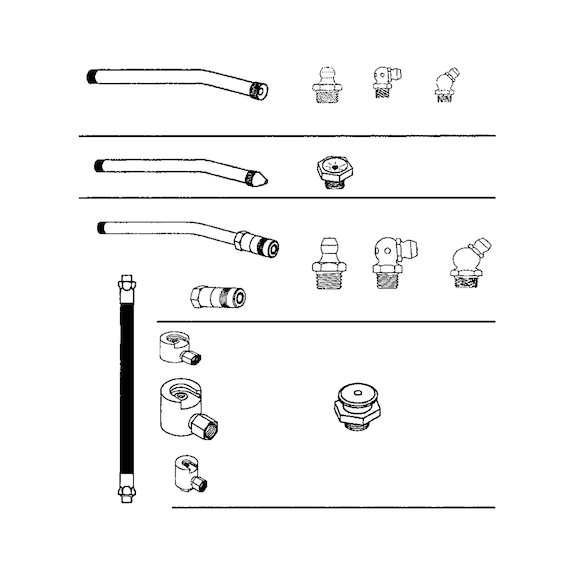 MATO flexible haute pression 500 mm à accouplement coulissant M4 - Conduites flexibles haute pression avec accouplement coulissant M 4