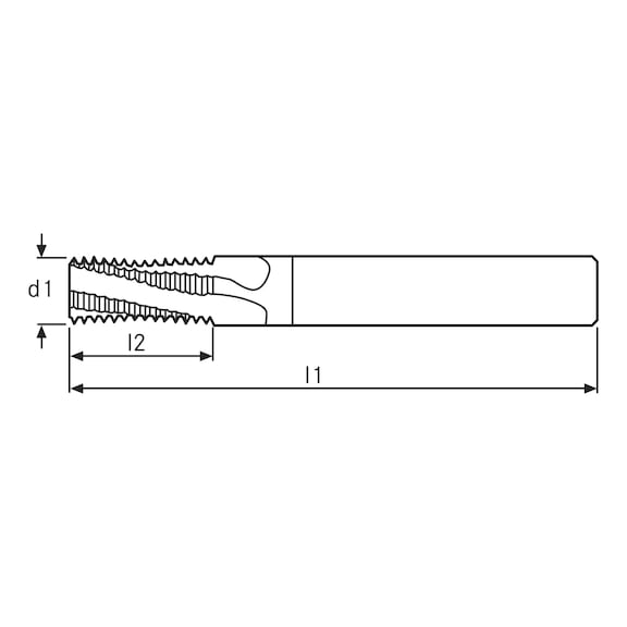 ORION Fraise à fileter multi-usages SC TiAlN (M/MF) avec queue cylindrique HA à refroidissement interne radial - 2