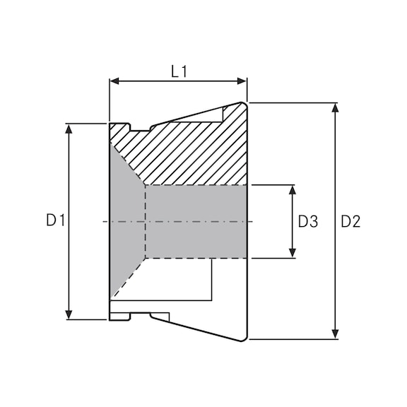 ORION tête de serrage SK65 sans extension, diamètre 25,0 mm, lisse - Têtes de serrage, version ronde