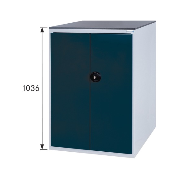 HK cabinet housing system 800 S, model ST8 RAL 7035/7016 GS — tested - Cabinet housing with doors system 800 S, height 1036 mm