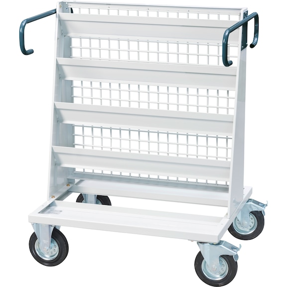 Carro transporte y suministro WTS 920x700x1220&nbsp;mm, asas RAL 7016 - Carro de estructura modular