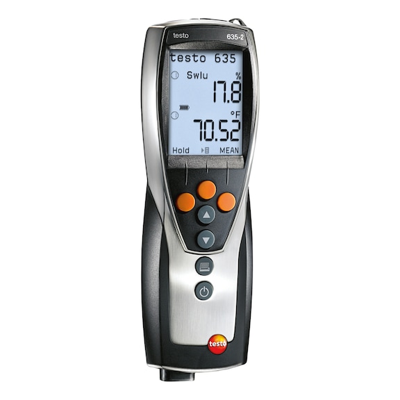 TESTO 635-2 temp. and moisture meter pressure measurement measured value storage - Temperature and moisture meter