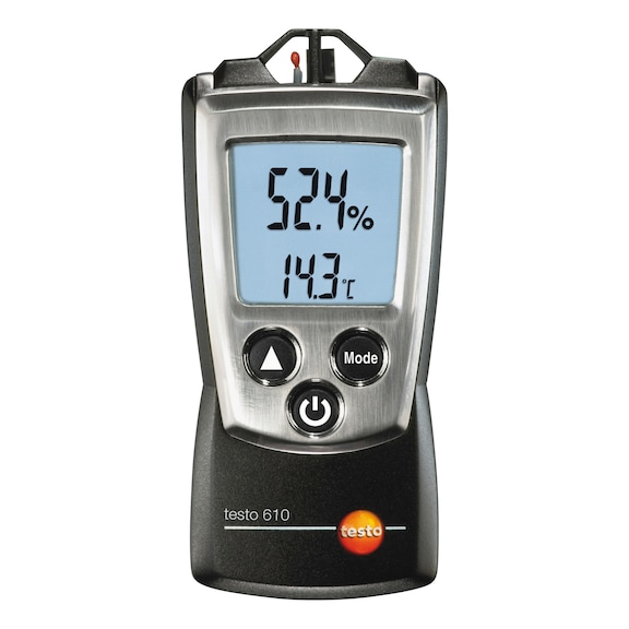 TESTO 610 thermohygrometer, measuring range -10 to 50 degrees and 0 to 100 % RH - Thermohygrometer