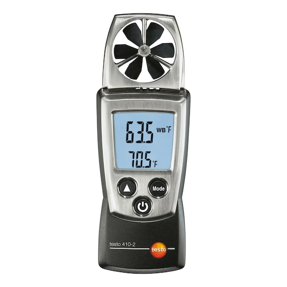 TESTO 410-2 impeller anemometer, measuring range -10 to 50 deg. impeller 30 mm - Impeller anemometer