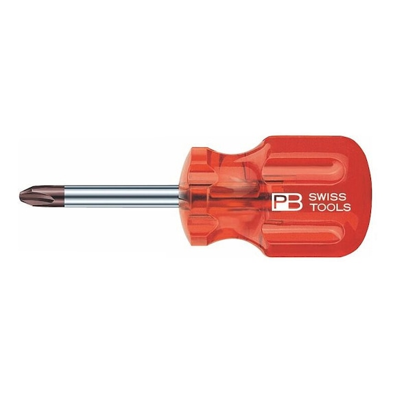 Cross head screwdriver with plastic handle 0k - cross-headed tip