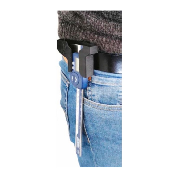 Messschieberhalter mit drehbarem Gürtelclip - Messschieberhalter mit drehbarem Gürtelclip