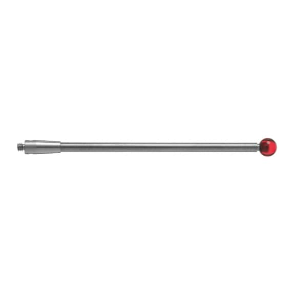 RENISHAW probe insert M2 with ruby ball, ball diameter 4.0&nbsp;mm, length 50&nbsp;mm - Probe inserts with ruby ball and cemented carbide shaft