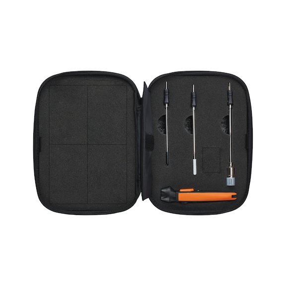 Instrument de mesure avec piles et journaux d'étalonnage, dans étui Smart Case - Kit d'instrument de mesure de la température Smart Probe