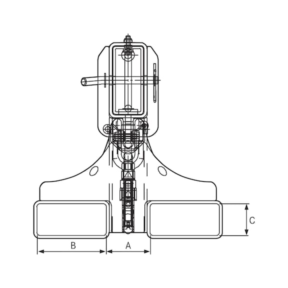 Chargeur télescopique BAUER type KTH 25, réglable, 560-2 500 kg, RAL 5012 - Bras de chargement télescopique
