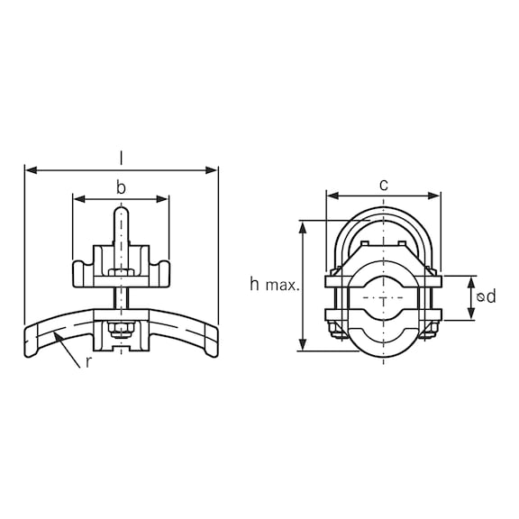 Cable holder for mounting in a bracket - 2