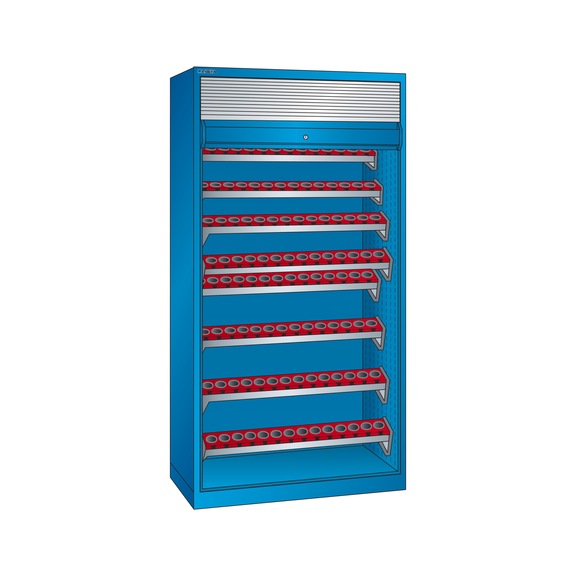 LISTA armoire NC 54x27E (l x P x H) 1038 x 691 x 1950 mm ISO-SK 40 R5012 - Armoire à outils CNC