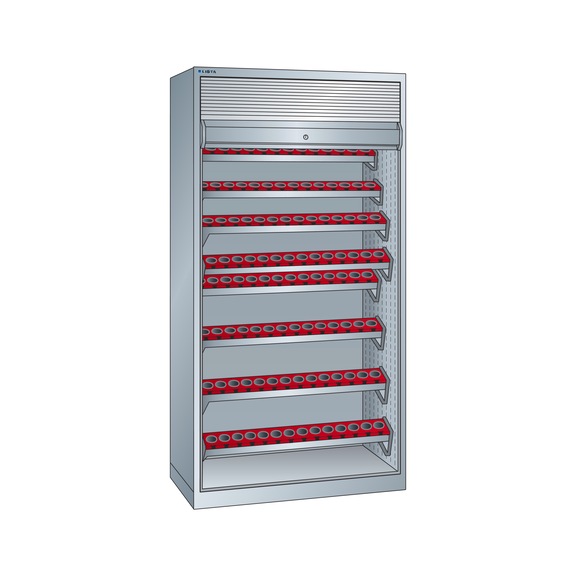 LISTA armoire NC 54x27E (l x P x H) 1038 x 691 x 1950 mm ISO-SK 40 R7035 - Armoire à outils CNC