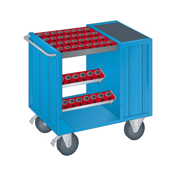 LISTA Chariot NC 36x36E (lxPxH) 1080x692x975mm ISO-SK 40 R5012 - Chariot de transport CNC