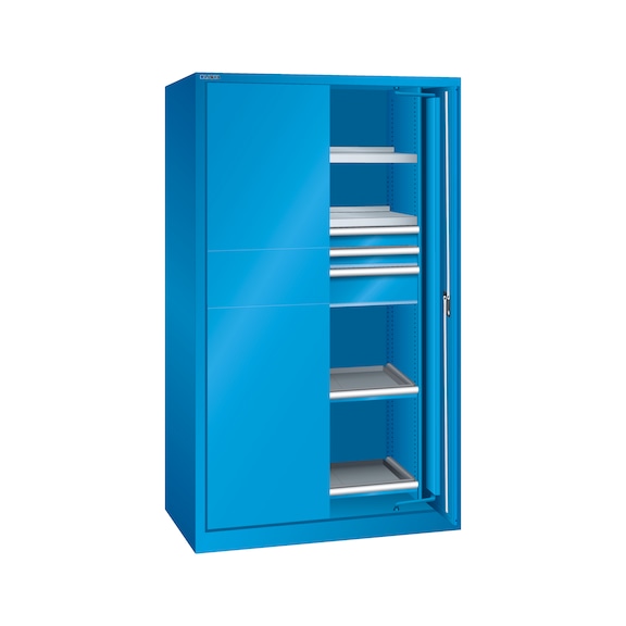 LISTA Arm. pr charges lourdes 54x27E (lxPxH) 1146x690x1950 mm verr. à CLÉ R5012 - Armoire pour charges lourdes