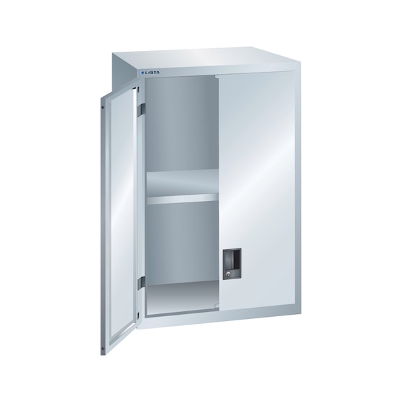 LISTA Armoire en hauteur 36x36E (lxPxH) 717x725x1000mm verr. à CLÉ R7035 - Armoire en hauteur