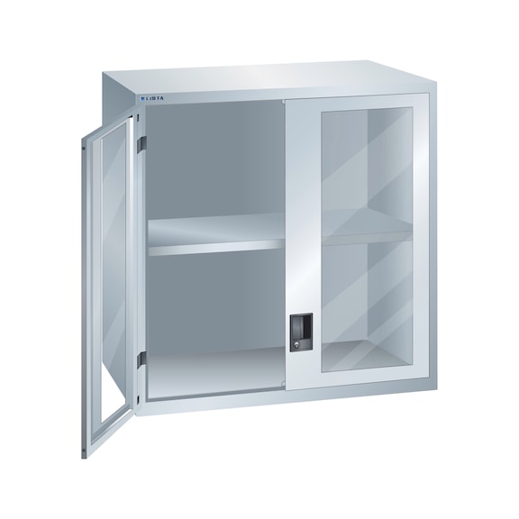 LISTA arm. haut., fen. 54x36E (l x P x H) 1023 x 725 x 1000 mm verr. CLE R7035 - Armoire en hauteur
