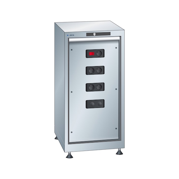 69.911.020 LISTA, Energiemodulschrank 18x36E (BxTxH) 411x725x850mm Typ CH R7035 - Energiemodulschrank