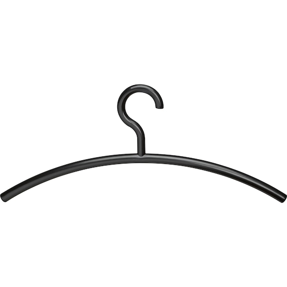 MAUL clothes hanger, acrylic, black, 460 x 190&nbsp;mm, hook diameter 40&nbsp;mm - Acrylic clothes hanger