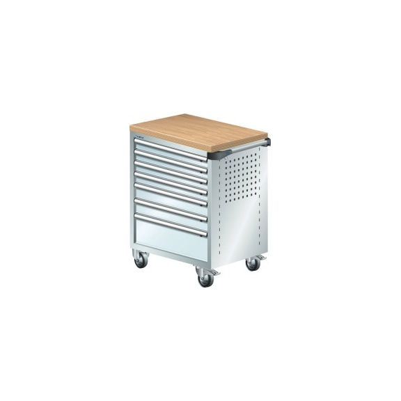 Carro de taller LISTA 36x27E 4 cajones 894x525x928&nbsp;mm bloqueo llave R7035 - Carro de taller