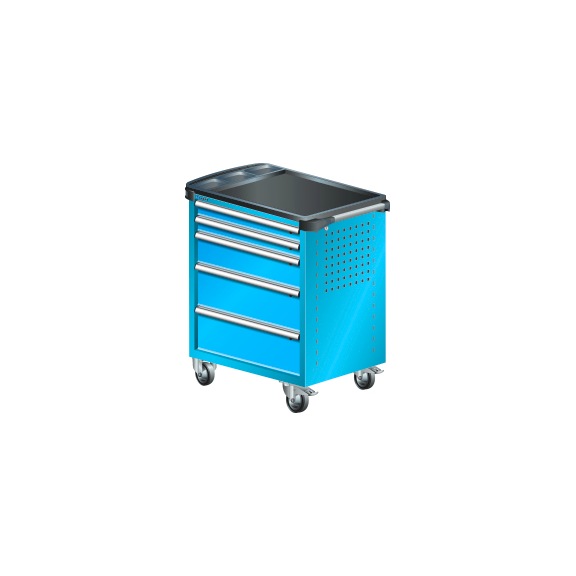 LISTA servante d'atelier 36x27E 4 tiroirs 894 x 525 x 928 mm verr. à CLE R5012 - Servantes d'atelier