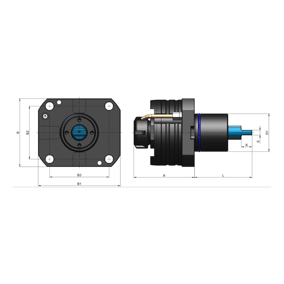 MSAX60K22074 EROGLU, Axial Fräskopf Fräsdornaufnahme DIN 6357 Mori Seiki BMT60 NL-NT D=60 22-74 - Axial-Fräskopf, Mori Seiki