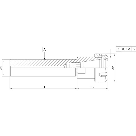 74.010.310 DIEBOLD, Spannfutter-Verlängerung ER32 x Ø20 x 100 mm - Verlängerungen