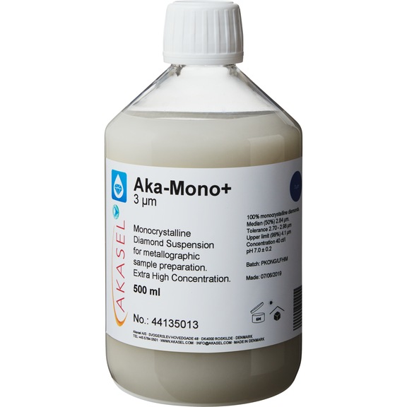 AKASEL AKA-MONO+ Hochkonzentrat 3µm Suspension hohe Diamantkonzentration 500ml - Diamantsuspension Aka-Mono+, hochkonzentriert