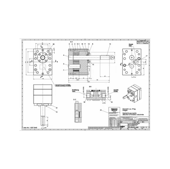 Gear pump GAV51G-1-200Z - Gear pump