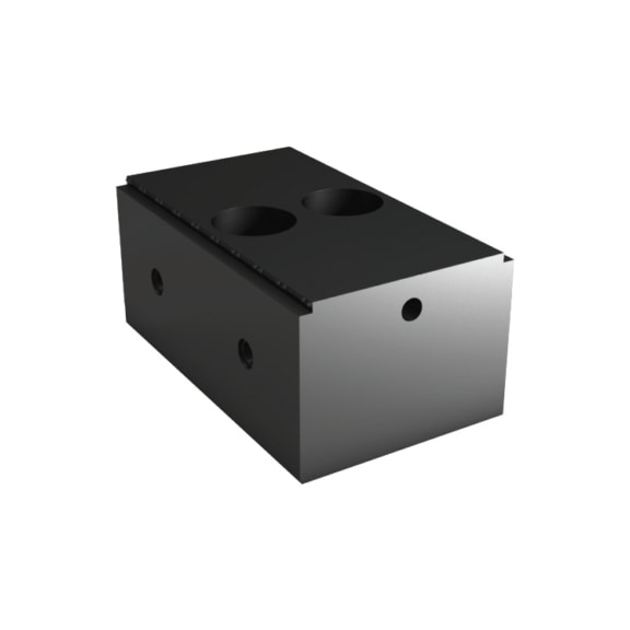 ATORN fixed jaws with 3&nbsp;mm step and claw 120 x 54&nbsp;mm M 16 - Smooth fixed jaws