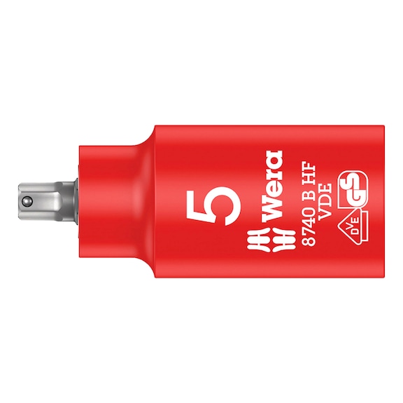 Embout pour douille VDE WERA 3/8 pouce 5 mm pour vis à six pans creux - Douilles VDE