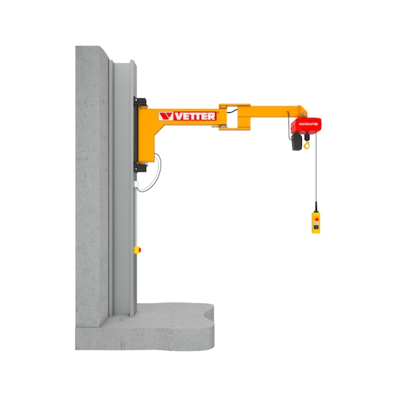 VETTER Wall-mounted slewing crane with standard chain hoist - 2