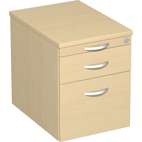 Conteneur à roulettes et racks pour dossiers 438 x 600 x 565, érable/érable - Conteneurs à roulettes