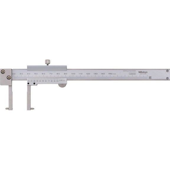Pied à coulisse à point interne MITUTOYO 20-150 mm 0,05 mm métrique - Pieds à coulisse à rainure intérieure