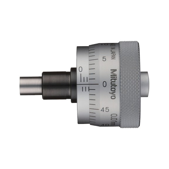 MITUTOYO tête de micromètre, plage de mes. 0-6,5 mm, tambour 29&nbsp;mm - Tige de serrage de tête de micromètre avec graduation régulière