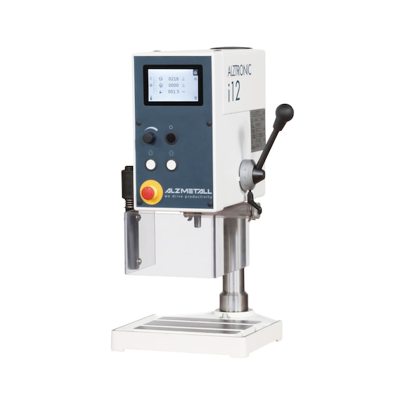 Taladrado mesa ALZMETALL ALZTRONIC i12 fijaci&oacute;n 240x300 mm ajustes infinitos - Taladro de mesa ALZTRONIC