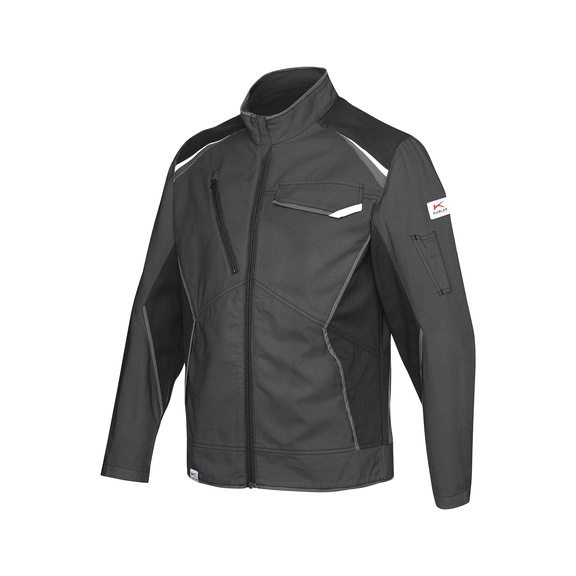 K&Uuml;BLER Cotton jacket, charcoal grey/black, size 4XL 1140 1301-9799-4XL - ICONIQ cotton jacket