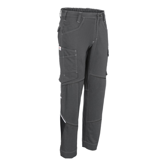 K&Uuml;BLER Cotton trousers, anthracite/black, size 64 2340 1301-9799-64 - ICONIQ Cotton Trousers